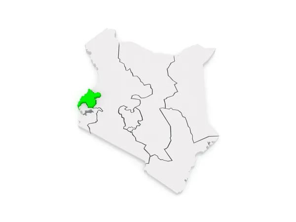 Mappa di West. Kenya . — Foto Stock