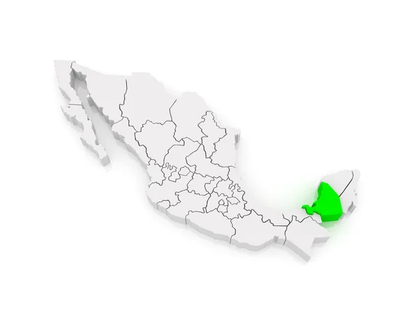 Mapa campeche. Mexiko. — Stock fotografie