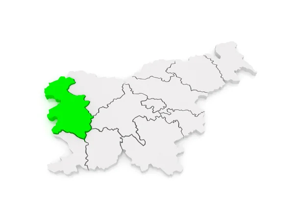 Carte de la région de Goritskii. Slovénie . — Photo