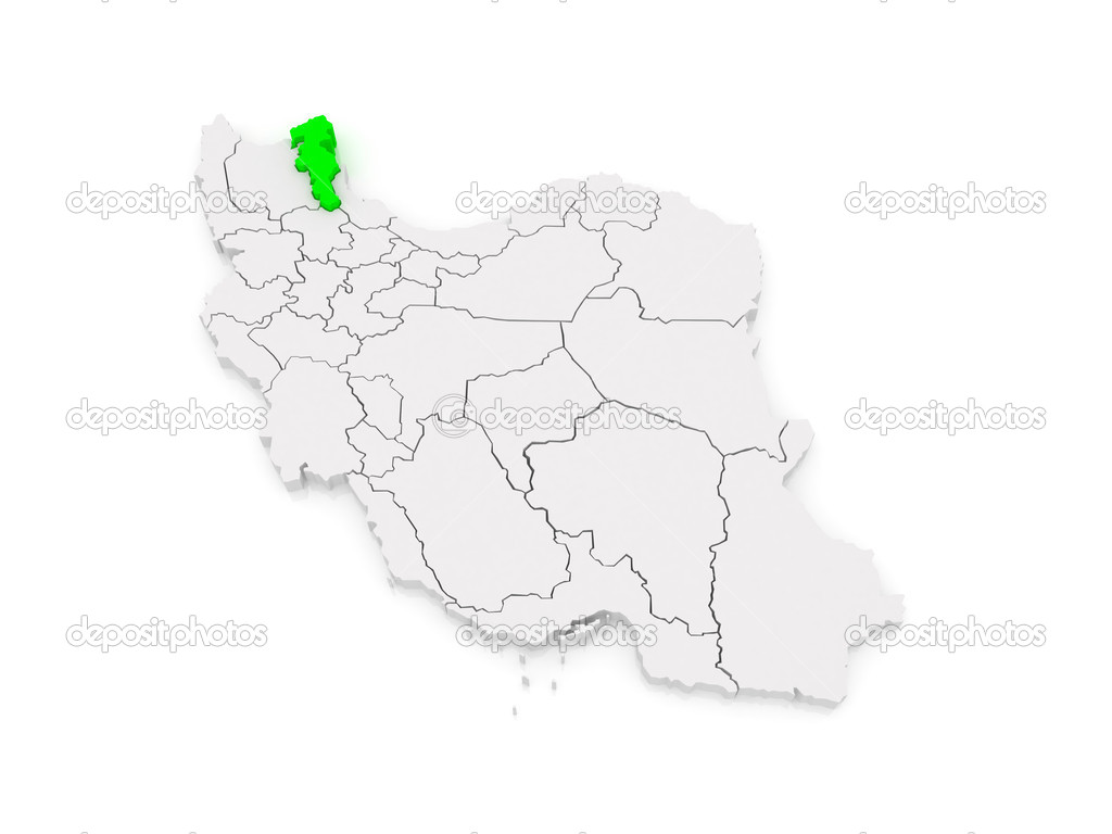 Map of Ardabil. Iran. — Stock Photo © Tatiana53 #49829807