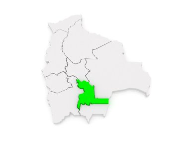 chuquisaca Haritası. Bolivya.