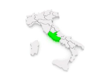 lazio Haritası. İtalya.