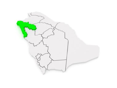 Tebük Haritası. Suudi Arabistan.