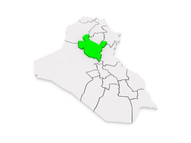 salah al-din Haritası. Irak.