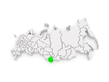 harita Rusya Federasyonu. Altay Cumhuriyeti.