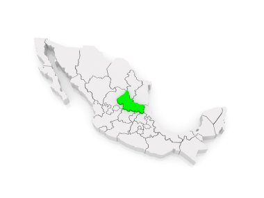 san luis potosi Haritası. Meksika.