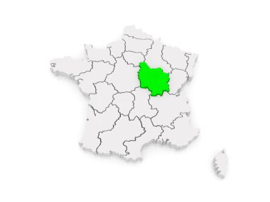 eşlemi Burgundy. Fransa.