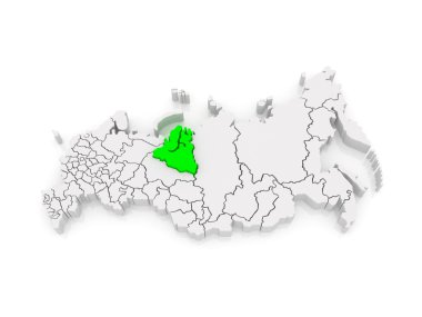 harita Rusya Federasyonu. Yamal-nenets Özerk Okrugu.