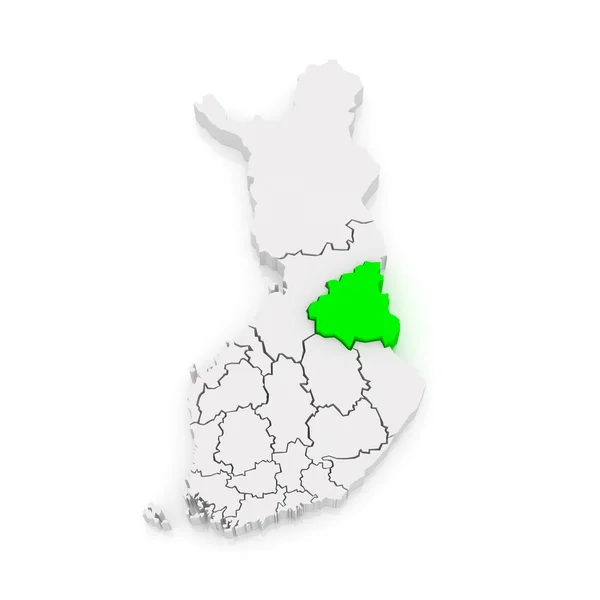 Mapa kainuu. Finsko. — Stock fotografie