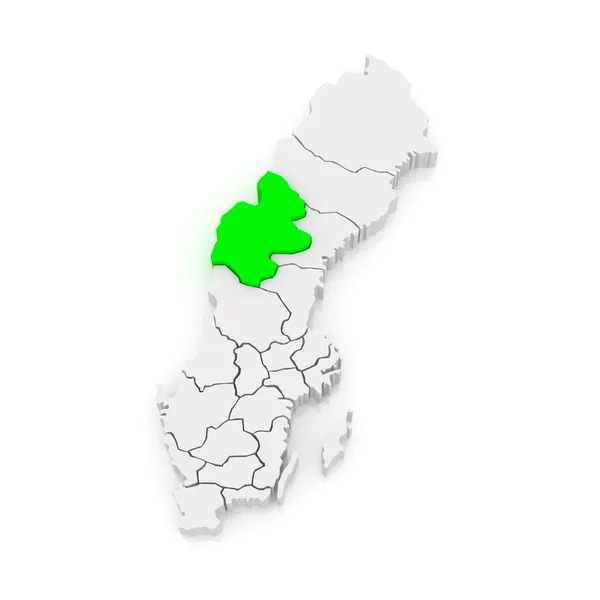Mapa jamtland. Švédsko. — Stock fotografie