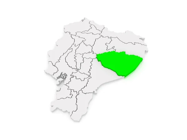 Map of Pastaza. Ecuador. — Stock Photo, Image