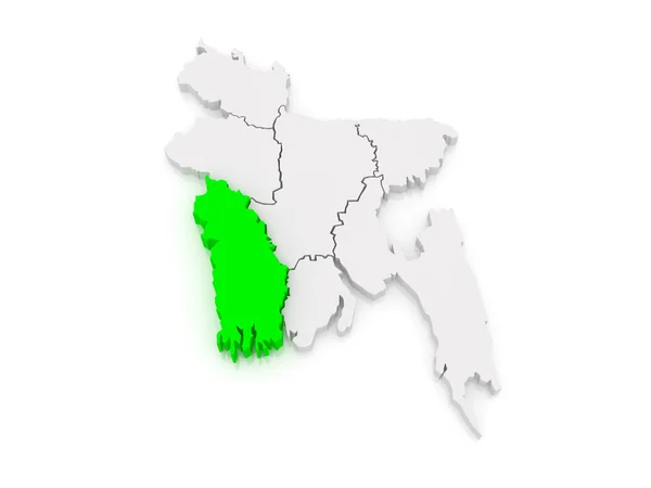 Map of Khulna. Bangladesh. — Stock Photo, Image