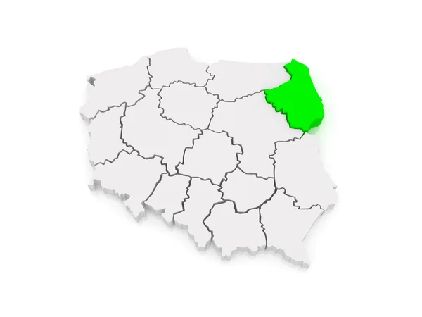 Landkarte von Podlasie. Polen. — Stockfoto