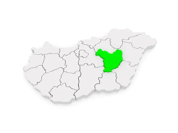 Карта Яс-Нагыкун-Сольнок. Венгрия . — стоковое фото