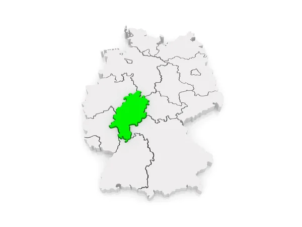 Mapa hesse. Německo. — Stock fotografie