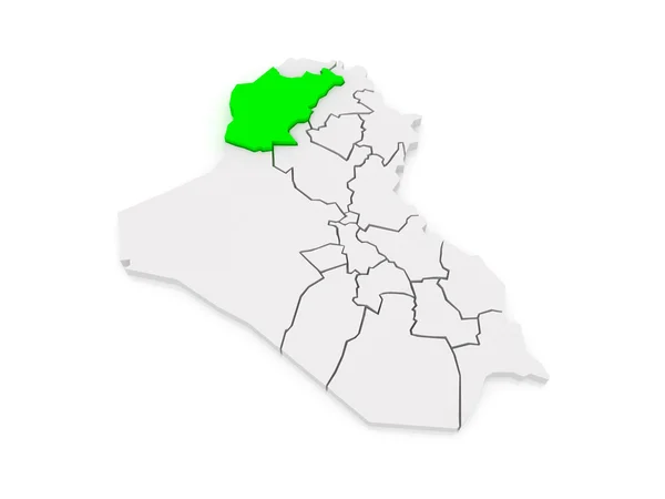 Mapa de Ninawa. Irak . —  Fotos de Stock