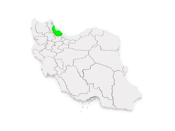 Kaart van gilan. Iran. — Stockfoto