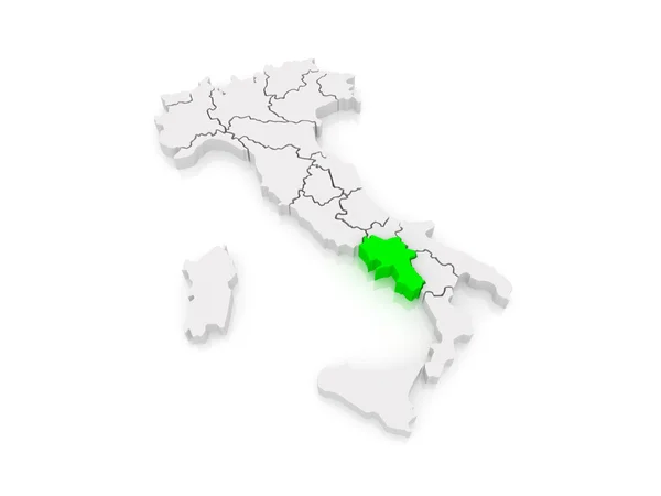 Map of Campaign. Italy. — Stock Photo, Image