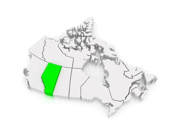 Karta över alberta. Kanada. — Stockfoto