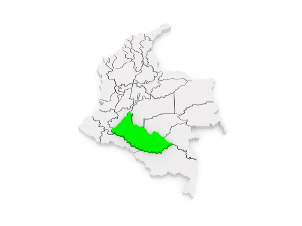 卡克塔省的地图。哥伦比亚. — 图库照片
