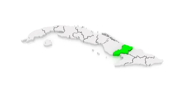 Las tunas Haritası. Küba. — Stok fotoğraf