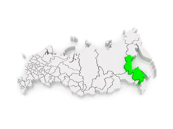 Карта Российской Федерации. Хабаровский край . — стоковое фото