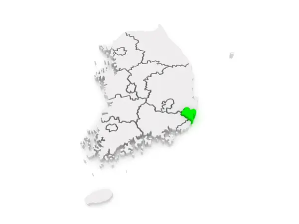 Mapa de Ulsan. Coreia do Sul . — Fotografia de Stock