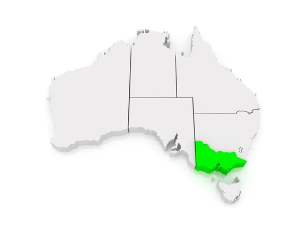 Map of Victoria. Australia. — Stock Photo, Image