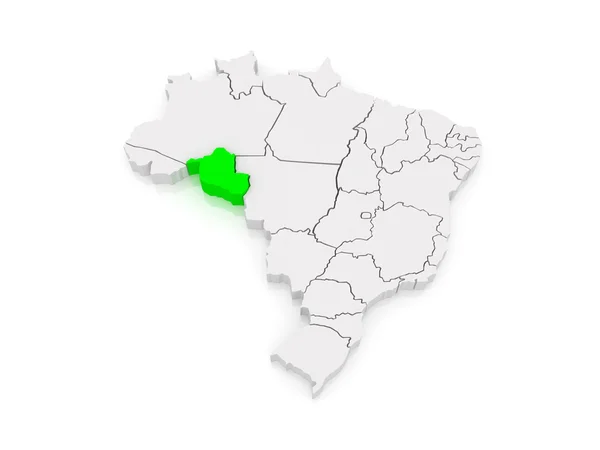 Karta över rondonia. Brasilien. — Stockfoto
