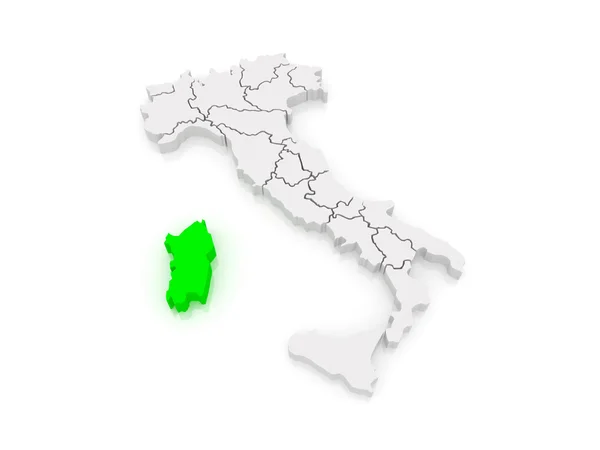 Mapa de Cerdeña. Italia . — Foto de Stock