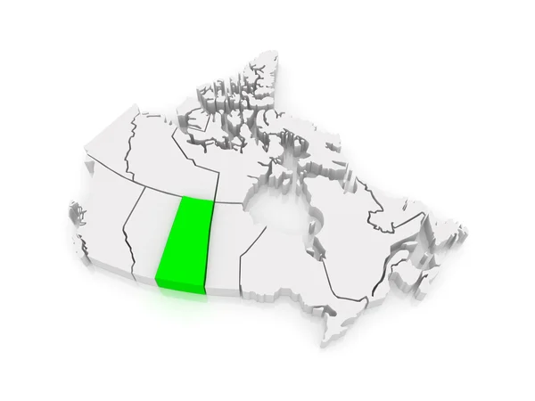 Mapa de Saskatchewan. Canadá . — Fotografia de Stock