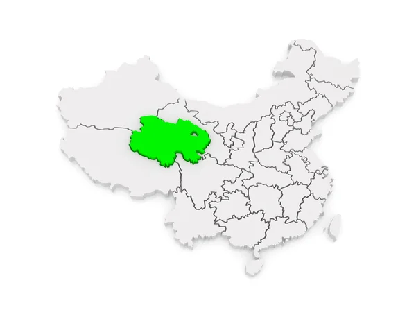 Map of Qinghai. China. — Stock Photo, Image