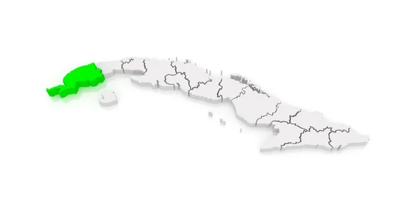 Map of Pinar del Rio. Cuba. — Stock Photo, Image