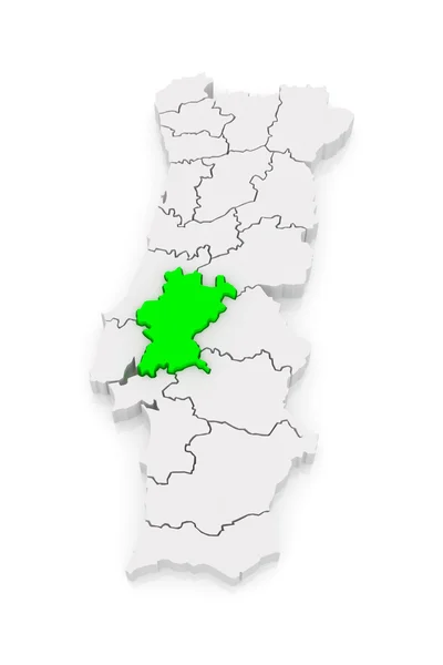 Mapa de Santarem. Portugal . —  Fotos de Stock