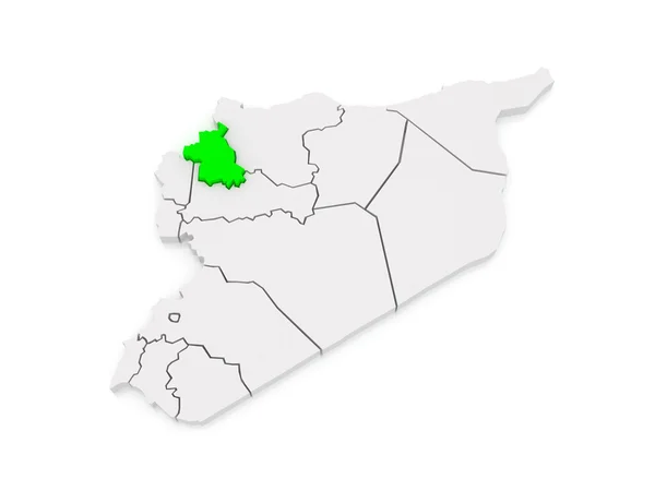 Map of Idlib. Syria. — Stock Photo, Image