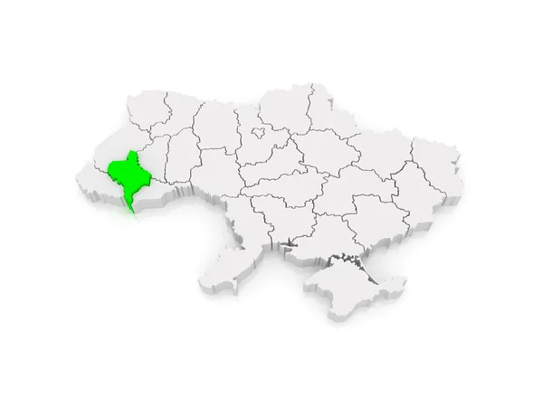 Mapa de Ivano-Frankivsk la región. Ucrania . —  Fotos de Stock