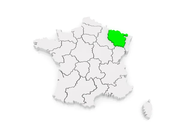 Карта Лотарингии. Франция . — стоковое фото