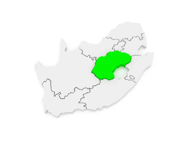 Mapa svobodného státu (bloemfontein). Jihoafr. — Stock fotografie