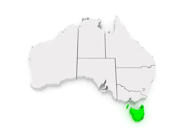 Karta över Tasmanien. Australien. — Stockfoto