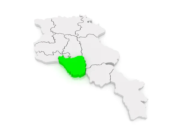 Landkarte von Araat. Armenien. — Stockfoto