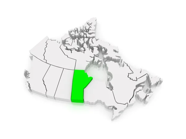 Mapa prowincji manitoba. Kanada. — Zdjęcie stockowe