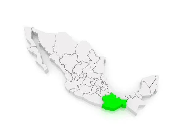 Oaxaca Haritası. Meksika. — Stok fotoğraf