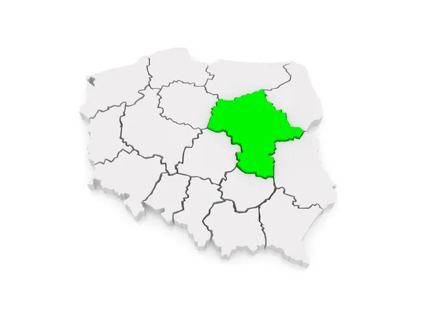 Map of Mazovia. Poland. — Stock Photo, Image