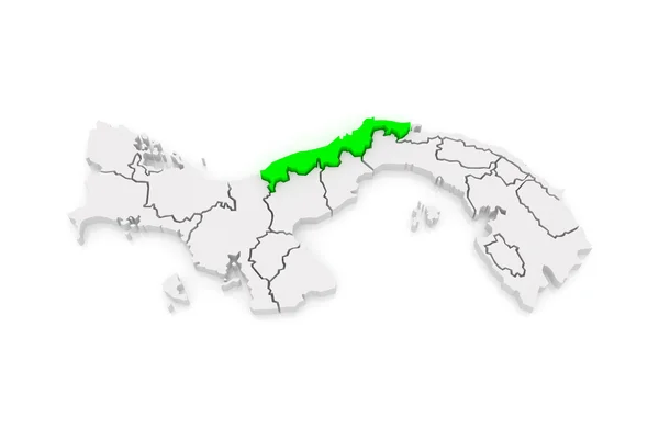 Mapa de Colon. Panamá . — Foto de Stock