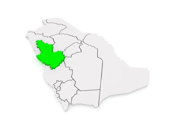 エル マディーナの地図。サウジアラビア. — ストック写真