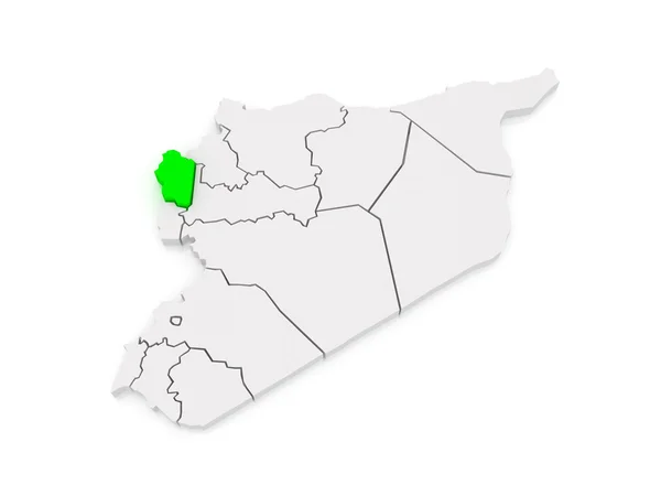 Map of Latakia. Syria. — Stock Photo, Image