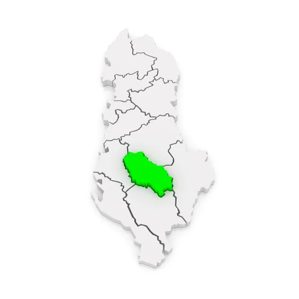 Landkarte von berat. Albanien. — Stockfoto