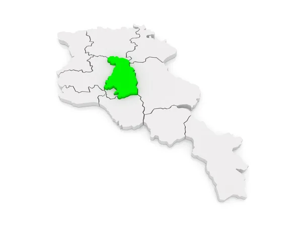 Kotayk 地图。亚美尼亚. — 图库照片