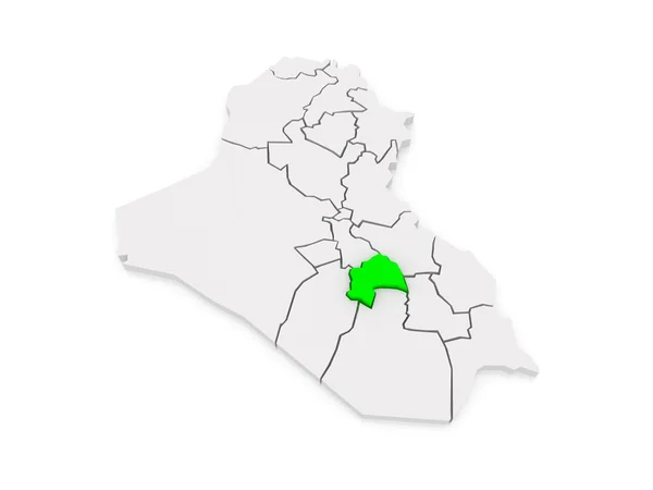 Quadisiya の地図。イラク. — ストック写真