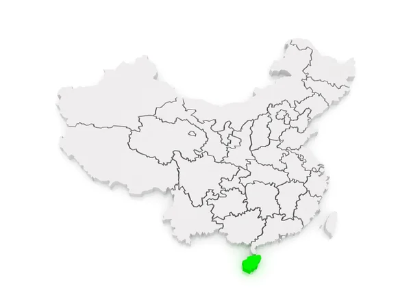 Karte von Hainan. China. — Stockfoto